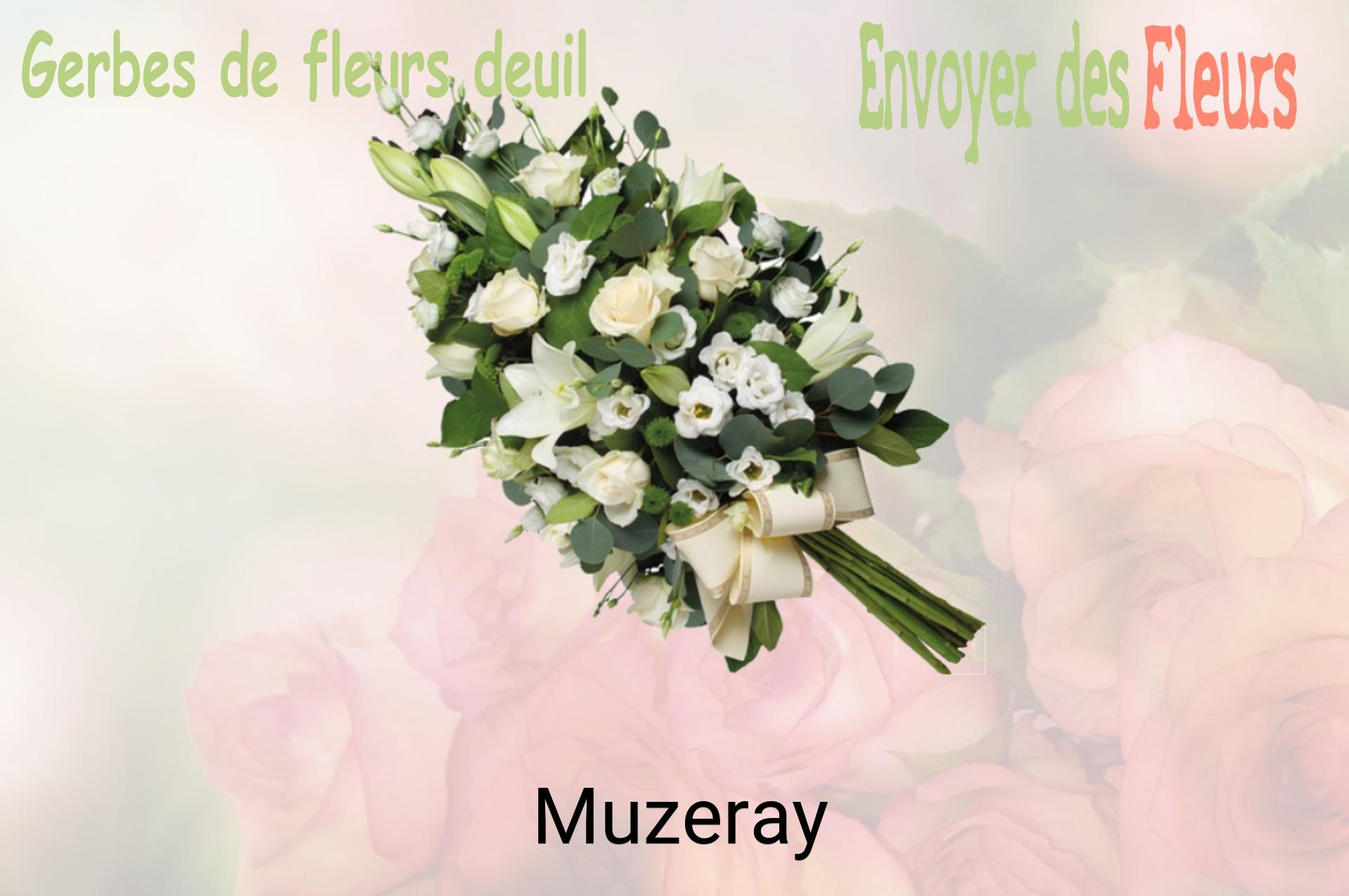 Gerbe de fleurs de deuil livrée à Muzeray